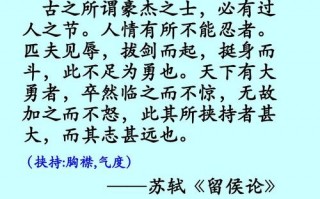 真没想到（留侯论）留侯论讲的是什么